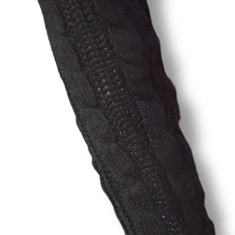Black Cable Knit Arm Warmers | NWT Chunky Extra Long Fingerless Gloves